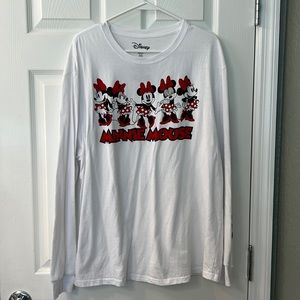 Disney Long Sleeve Minnie Mouse T-Shirt.  Size  XL 16/18